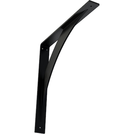 Ekena Millwork Legacy Steel Bracket, Powder Coated Black 2"W x 18"D x 18"H BKTM02X18X18LEPBL